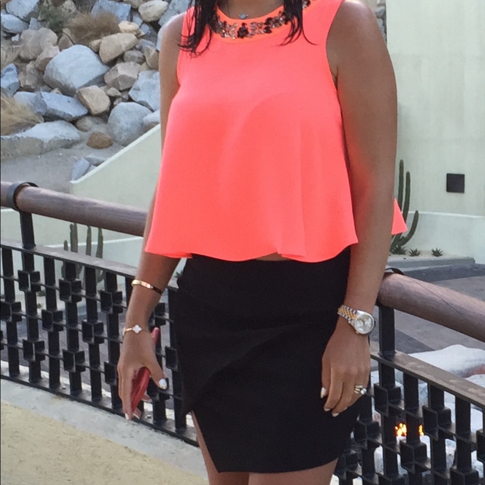Top Shop Neon bright color top